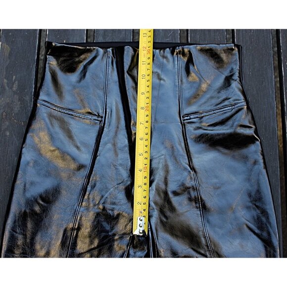 Spanx SpanxShape Faux Patent Leather Leggings in Black, 20301 R - Medium - Picture 3 of 9